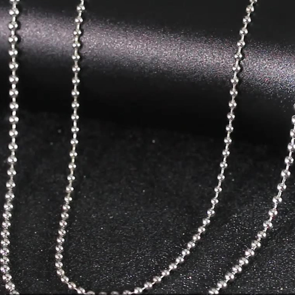 925 Sterling Silver Ball Beads Chain