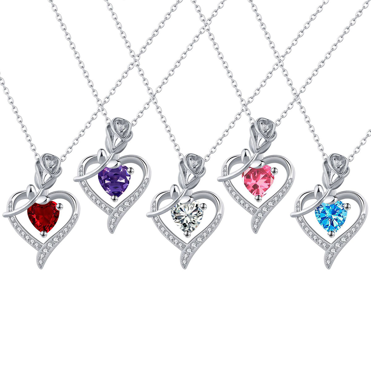 Copper With Silver Plated Heart Pendant Necklace