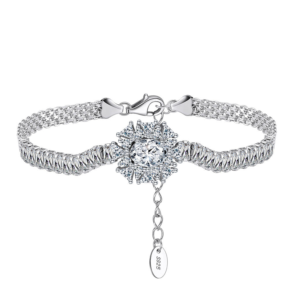 925 Sterling Silver Zircon Bracelet