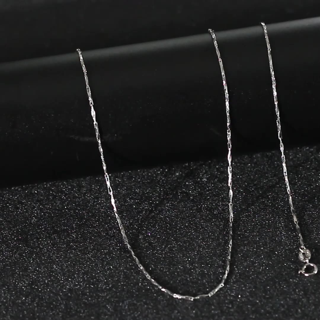 925 Sterling Silver Ingor Bar Chain