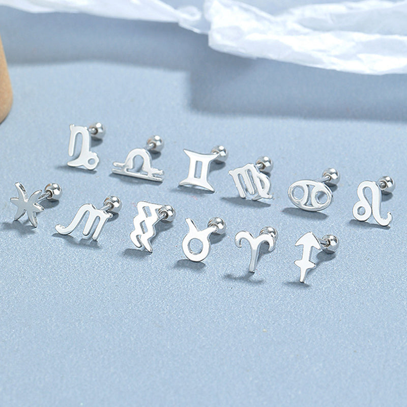925 Sterling Silver Constellation Screwed Earrings