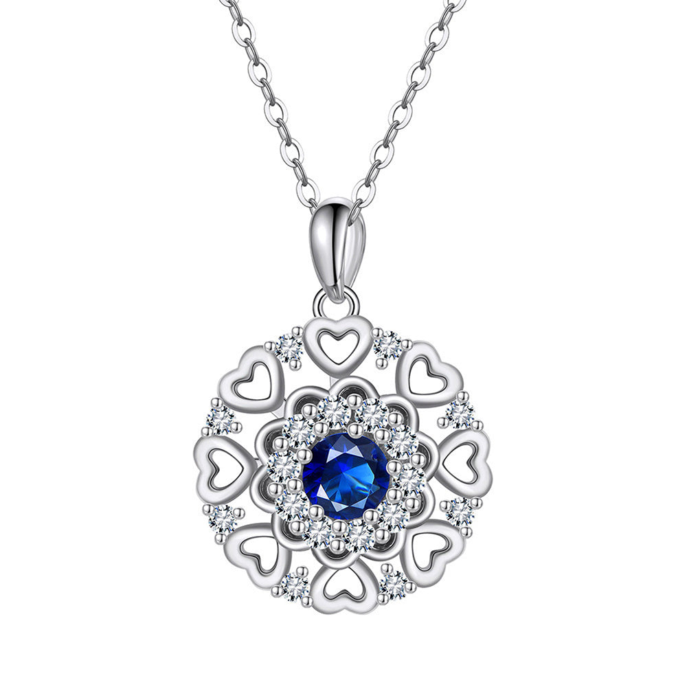 925 Sterling Silver Zircon Pendant Necklace