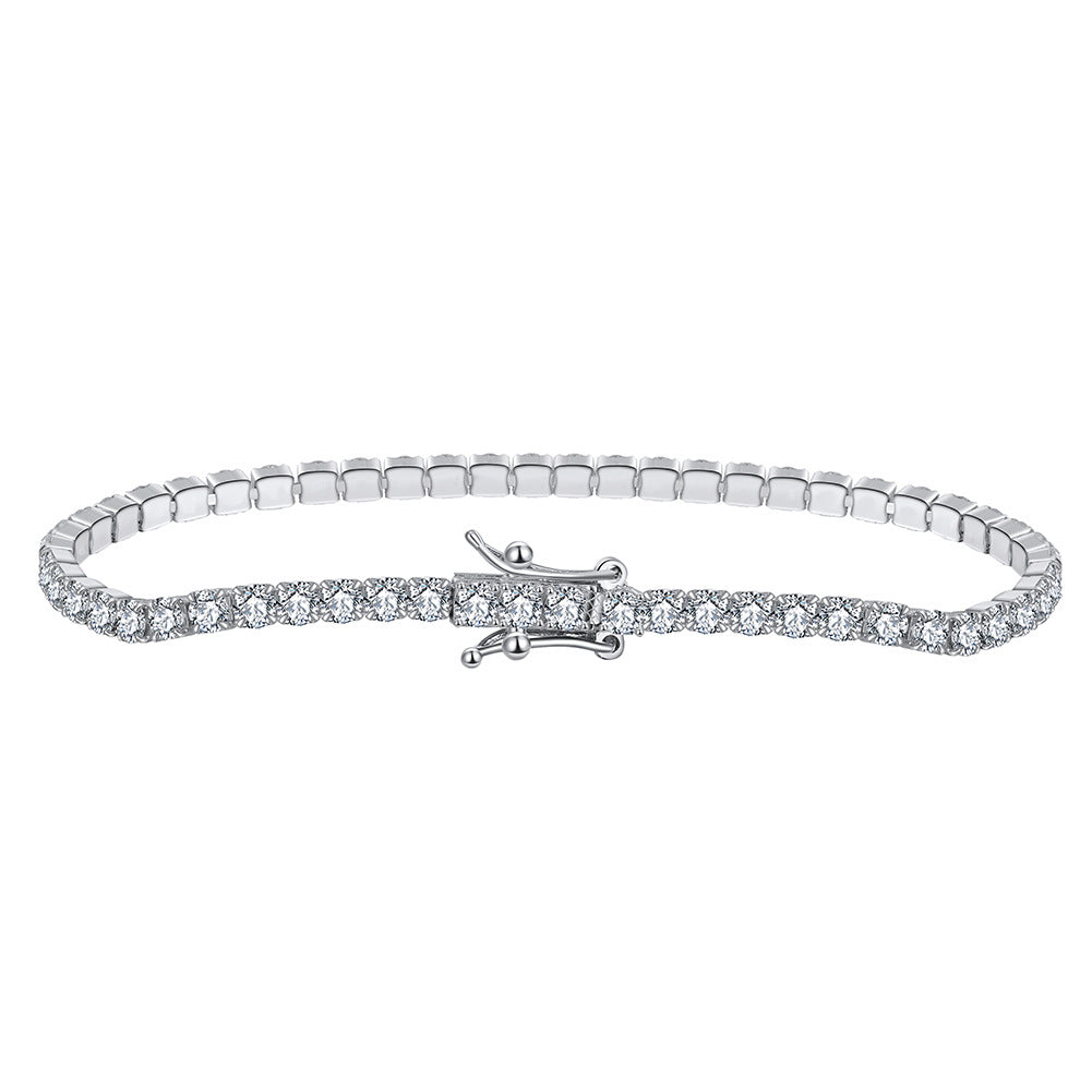 925 Sterling Silver 2mm 3mm Tennis Bracelet