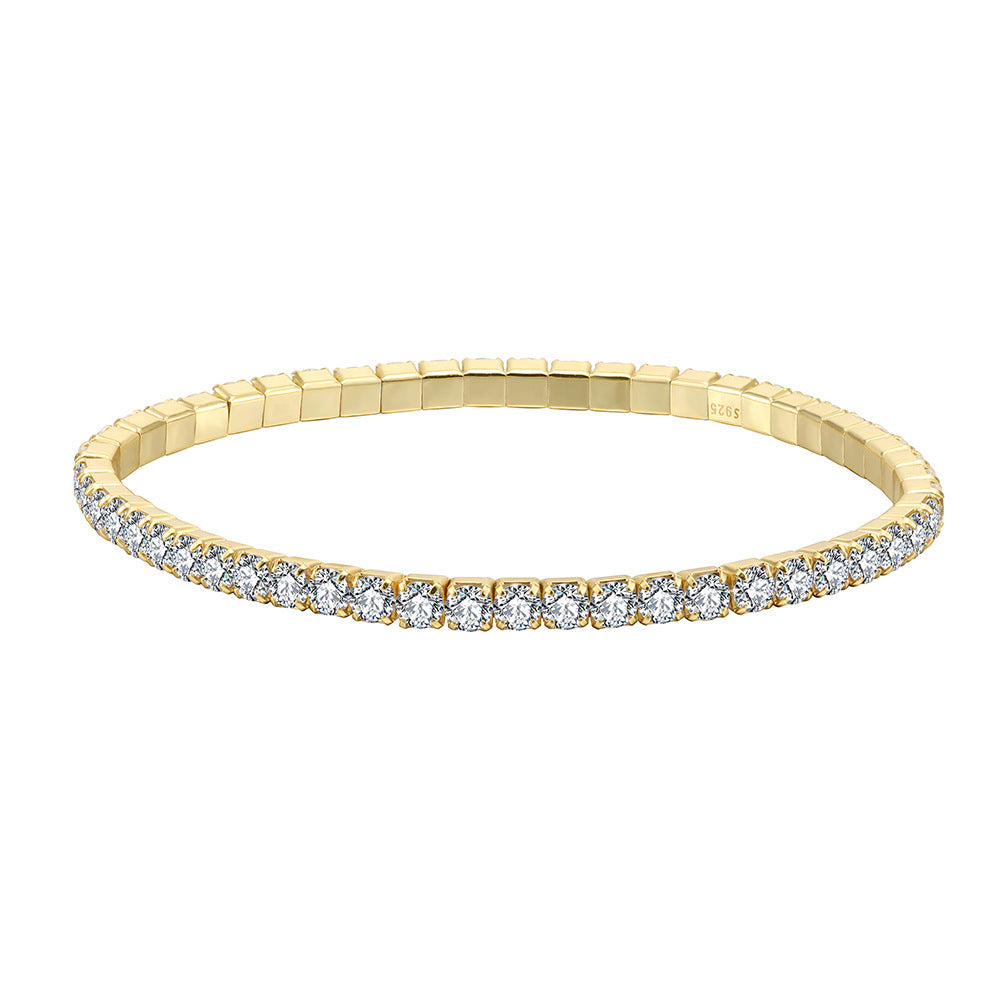 925 Sterling Silver 3mm Tennis Bracelet Flexible