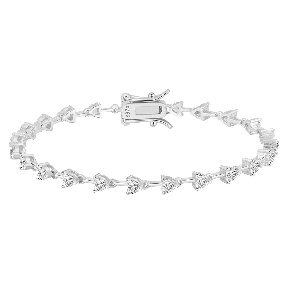 925 Sterling Silver 3mm 4mm Tennis Bracelet