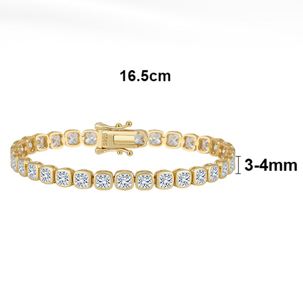 925 Sterling Silver 3mm 4mm Tennis Bracelet