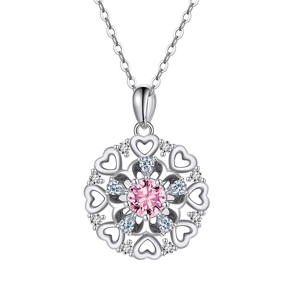 925 Sterling Silver Zircon Pendant Necklace
