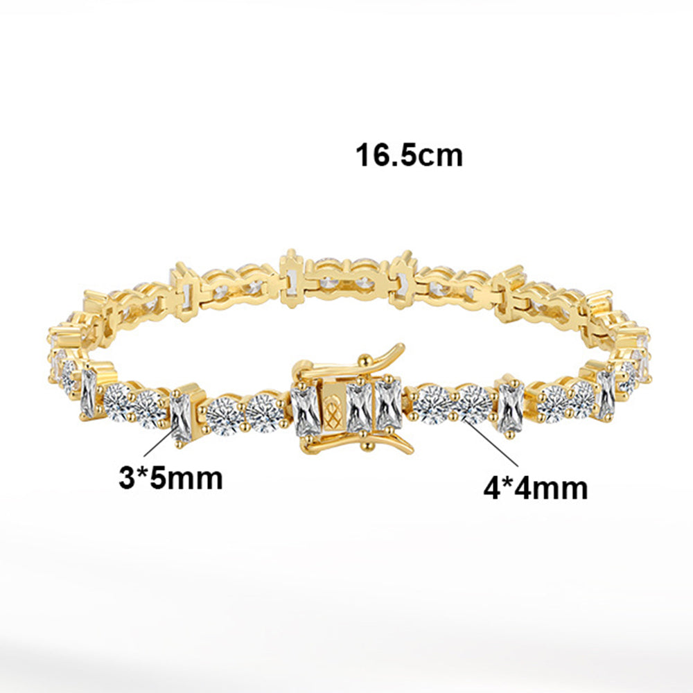 925 Sterling Silver 3mm 4mm Tennis Bracelet