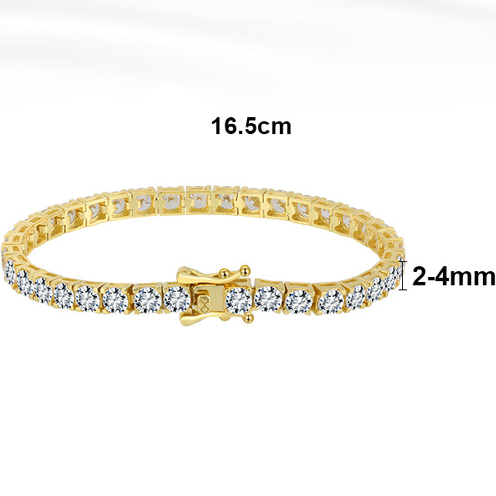 925 Sterling Silver 2mm 3mm 4mm Tennis Bracelet
