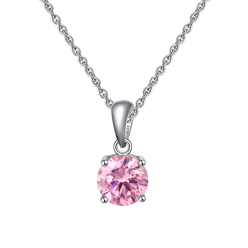 925 Sterling Silver Birthstone Necklace