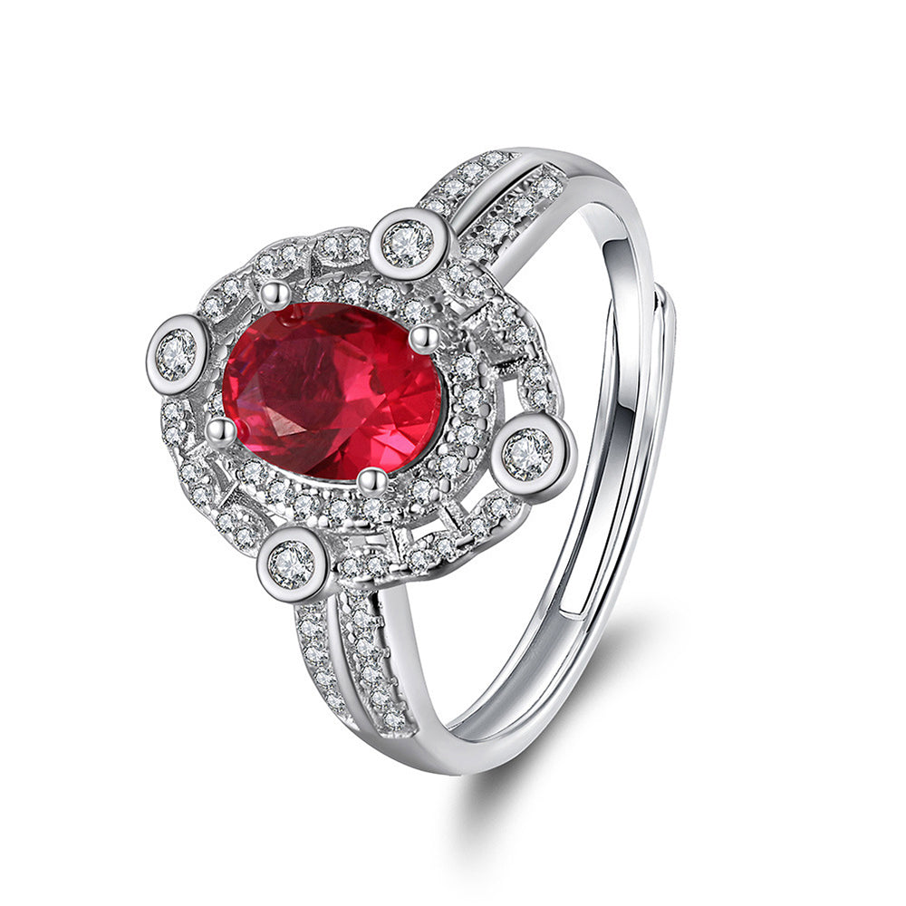 925 Sterling Silver Zircon Ring