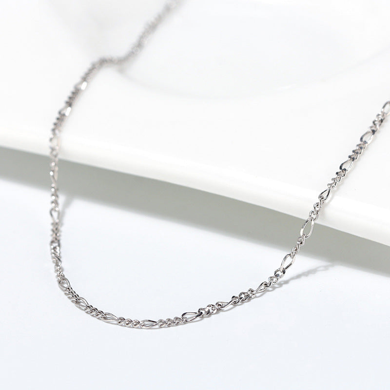925 Sterling Silver Figaro Chain 1.7mm 3.3mm 4.0mm 5.0mm 6.5mm 7.1mm