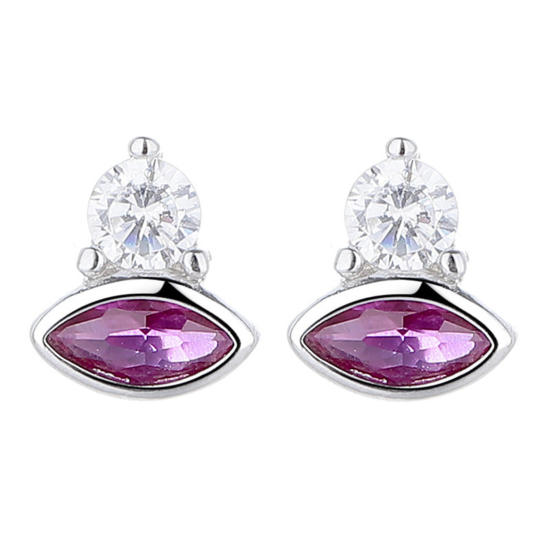 925 Sterling Silver Eye Screwed Earrings