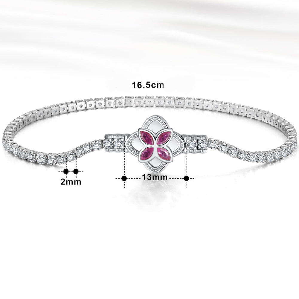 925 Sterling Silver 2mm Tennis Bracelet