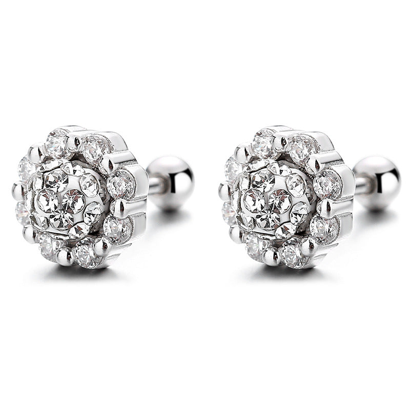 925 Sterling Silver Screw Back Stud Earrings