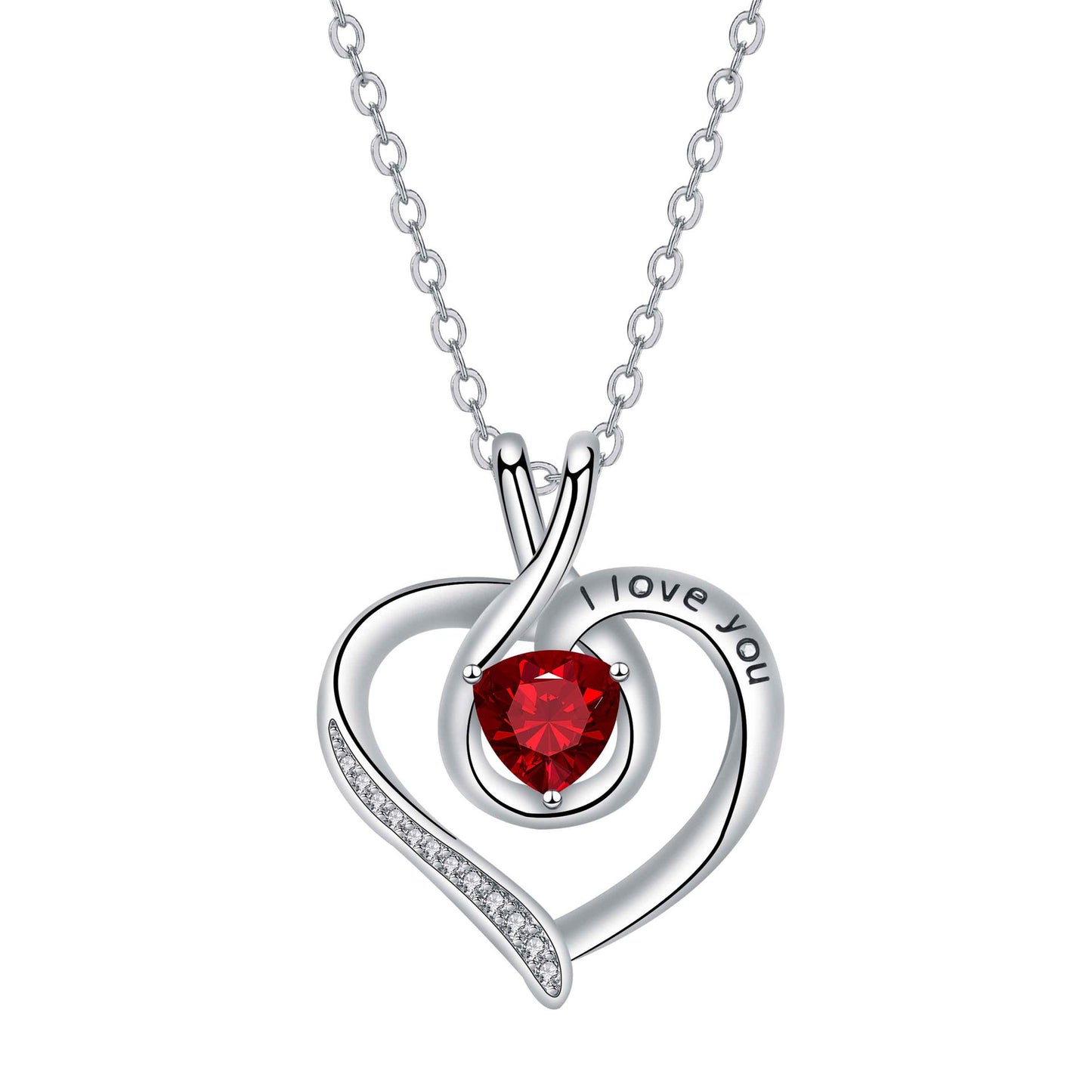 Copper With Silver Plated Heart Pendant Necklace