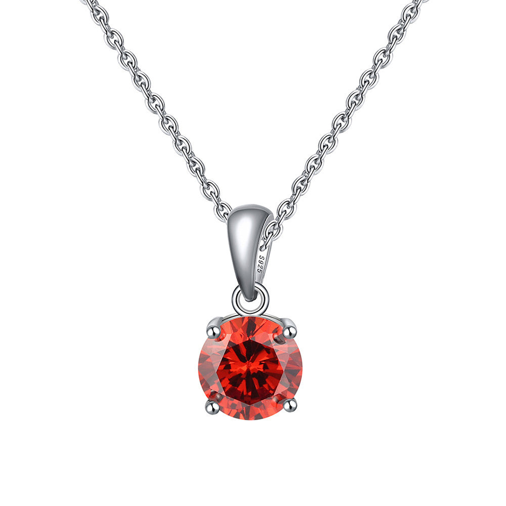 925 Sterling Silver Birthstone Necklace