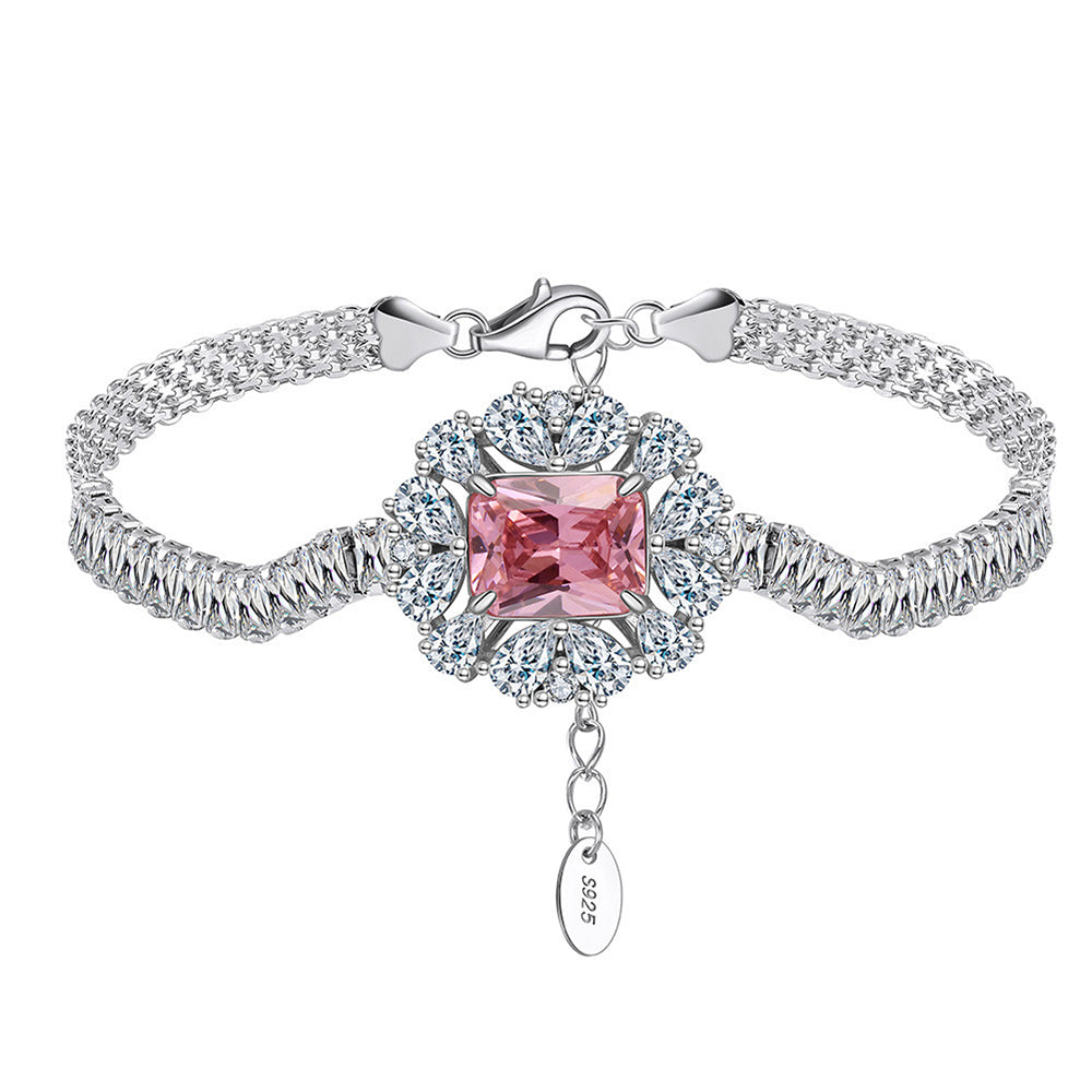 925 Sterling Silver Zircon Bracelet