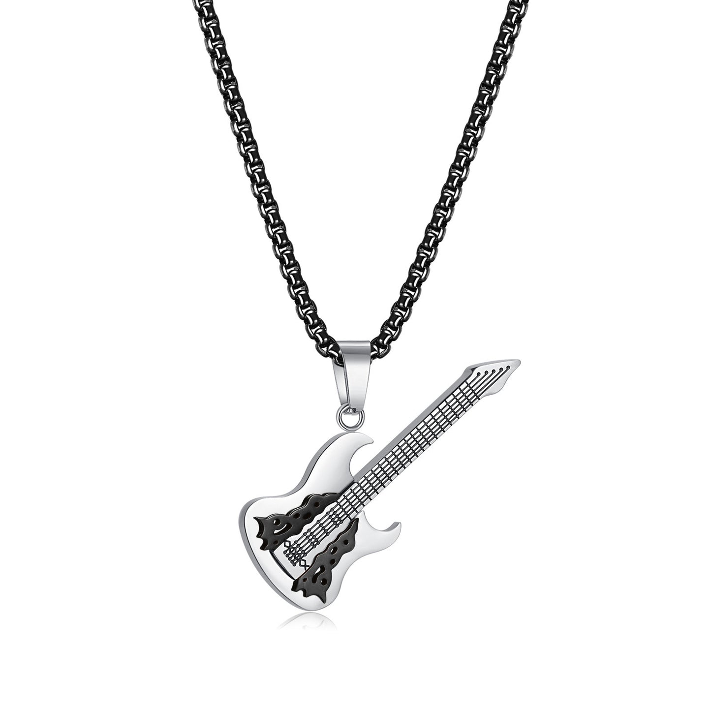 Stainless Steel Jewelry Guitar Fashion Necklace Chain