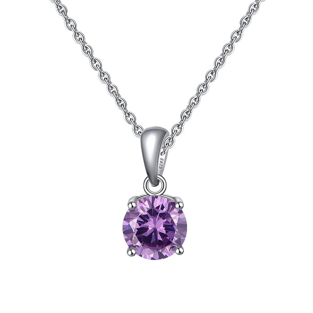 925 Sterling Silver Birthstone Necklace