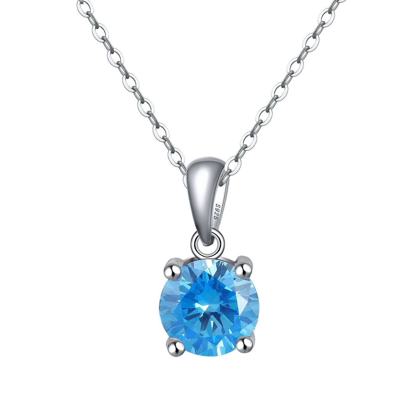925 Sterling Silver Birthstone Necklace