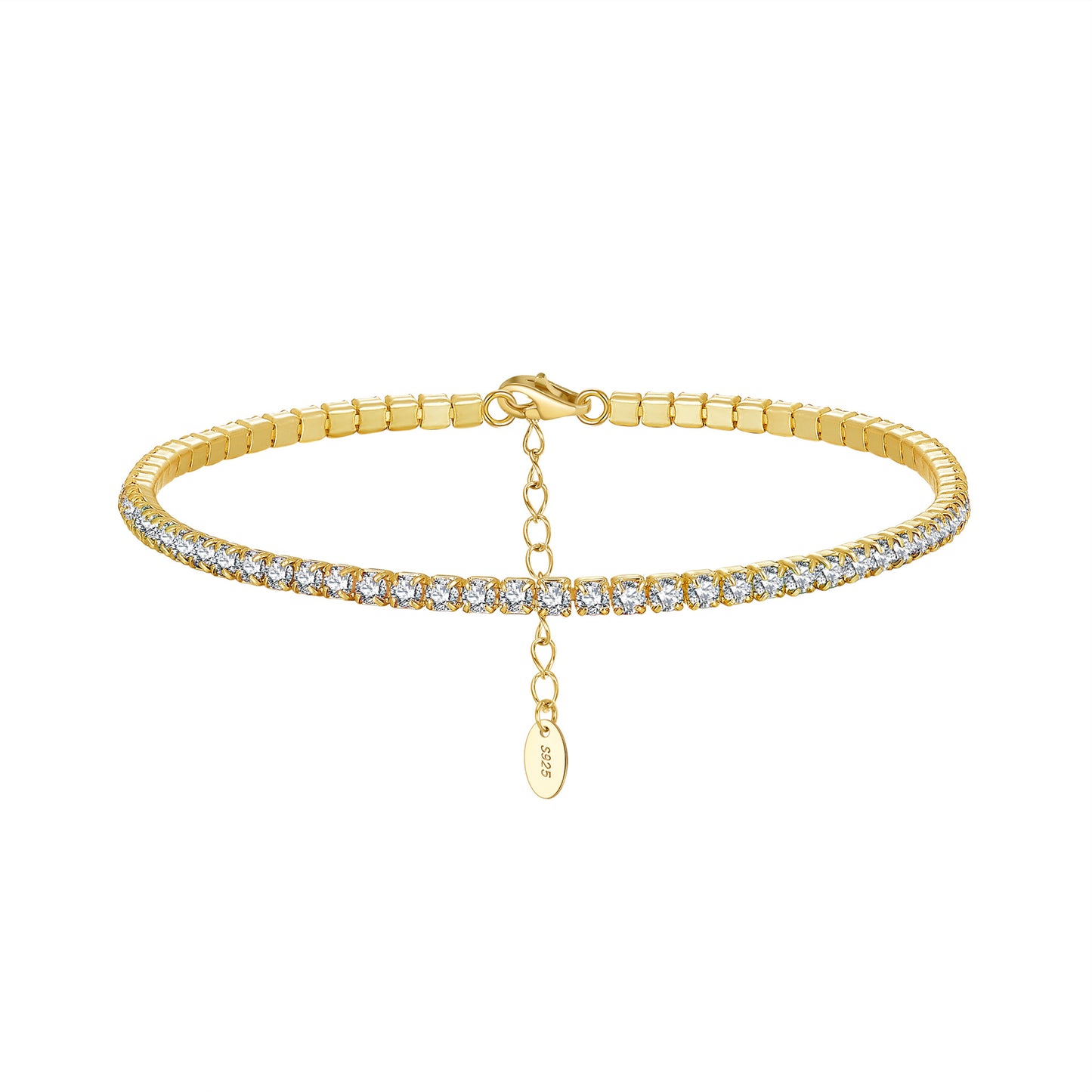 925 Sterling Silver 1.5mm 2mm 3mm 4mm Tennis Bracelet