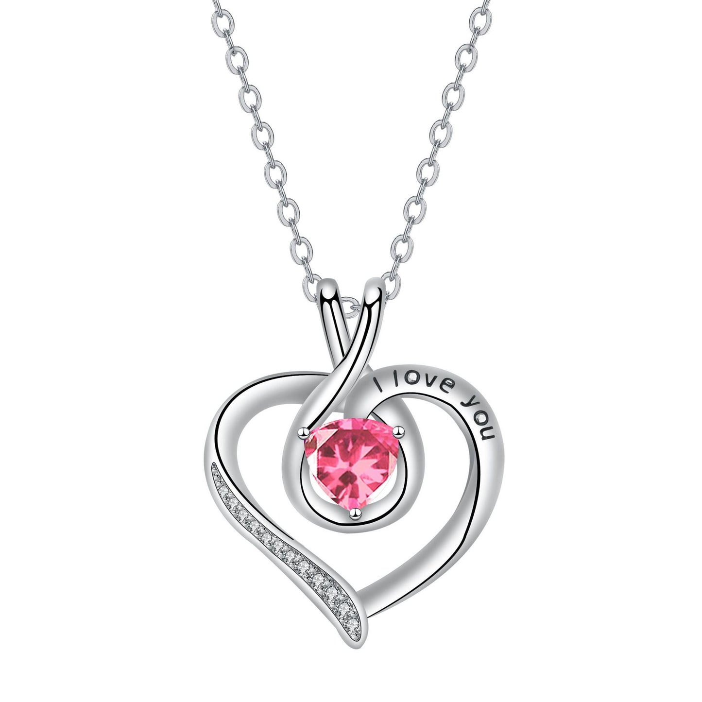 Copper With Silver Plated Heart Pendant Necklace