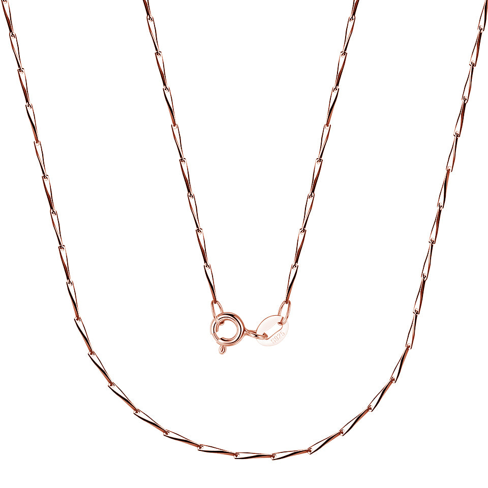 925 Sterling Silver Melon Seed Chain