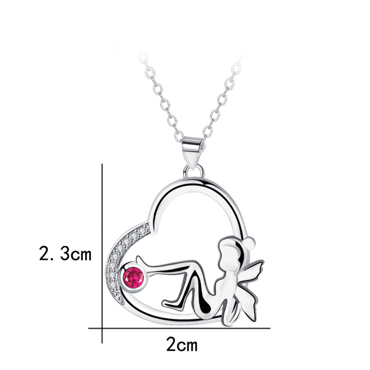 Copper With Silver Plated Heart Pendant Necklace