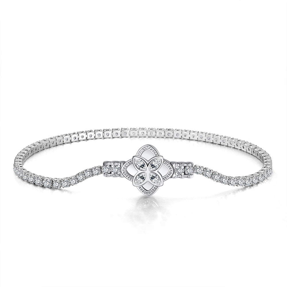 925 Sterling Silver 2mm Tennis Bracelet