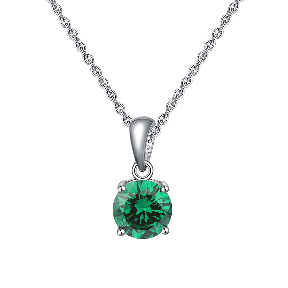 925 Sterling Silver Birthstone Necklace