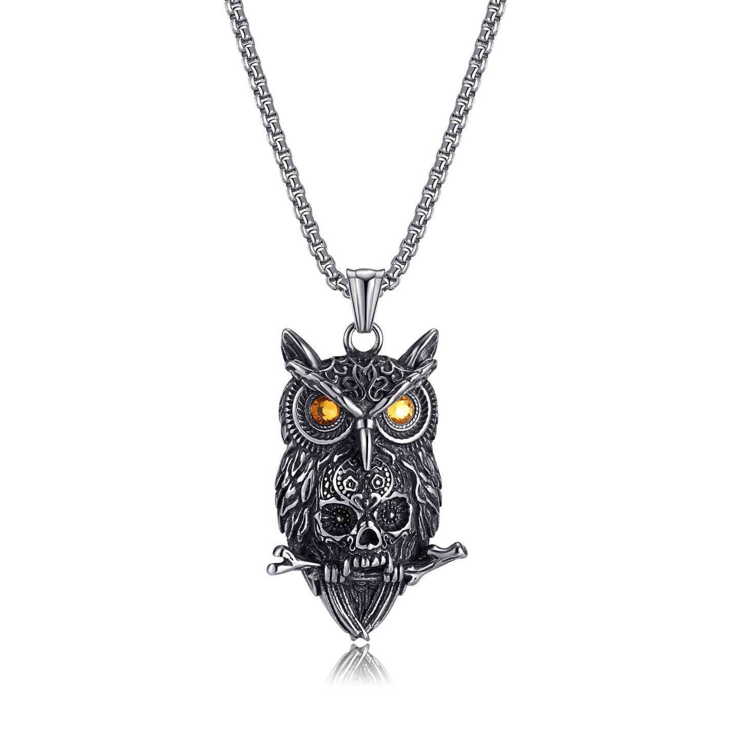 Stainless Steel Jewelry Owl Fashion Necklace Chain