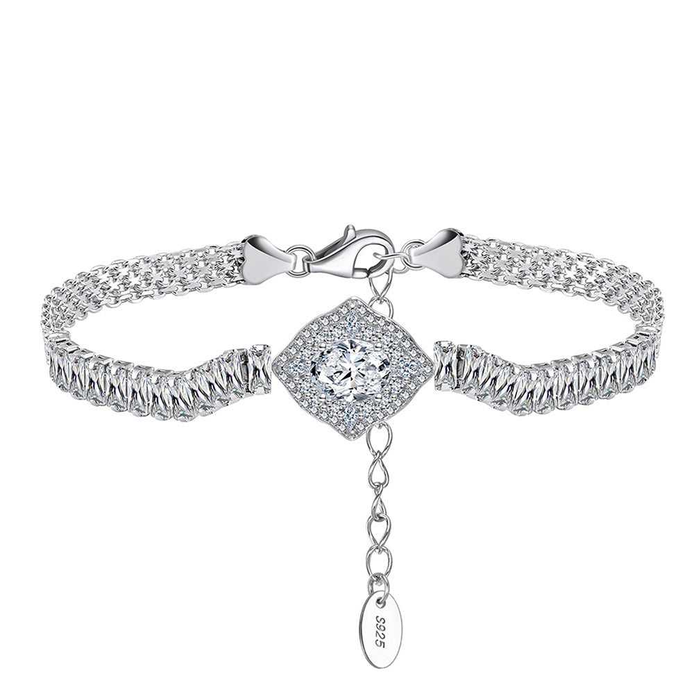 925 Sterling Silver Zircon Bracelet