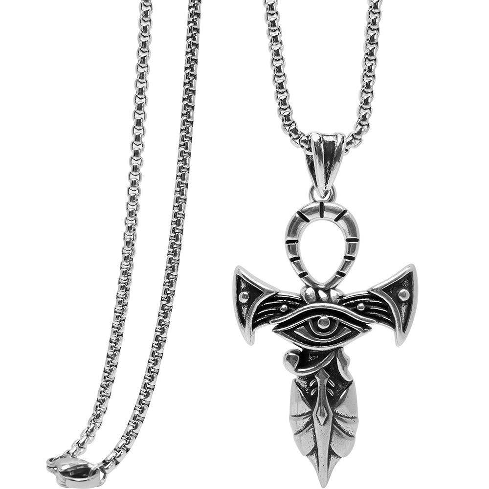Eye of Horus Pendant Necklace, Men Women's Fashion Jewelry, Perfect for Parties & Gifts, Elegant Accessory for Everyday Wear