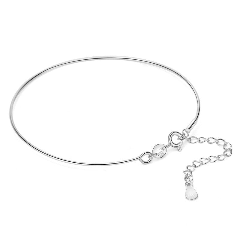 925 Sterling Silver Bracelet Wire With Extension Chain For Jewelry DIY
