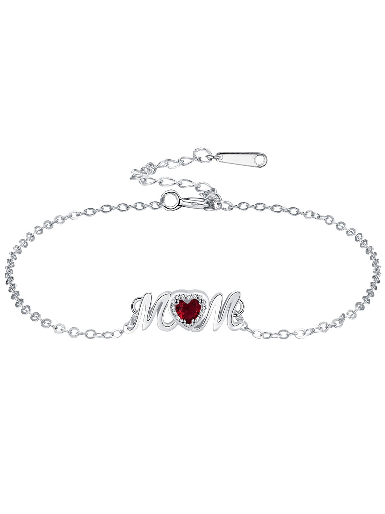 Mom Letter Design Bracelet, Fashionable Rhinestone Decor Bracelet for Women & Girls, Trendy All-match & Exquisite Jewelry for Birthday Gift