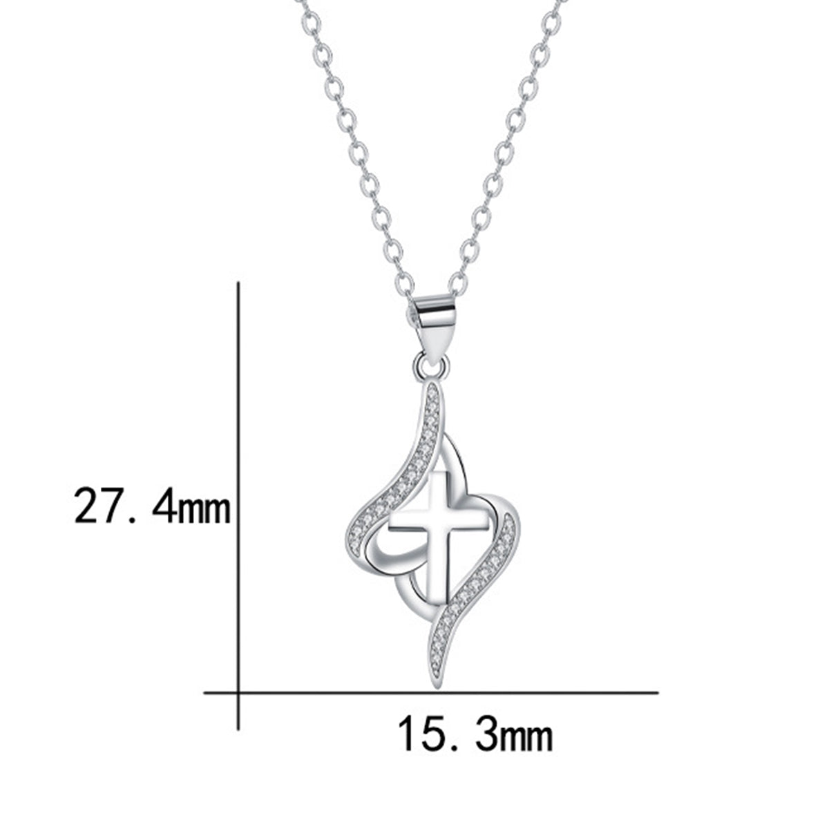 Copper With Silver Plated Heart Pendant Necklace