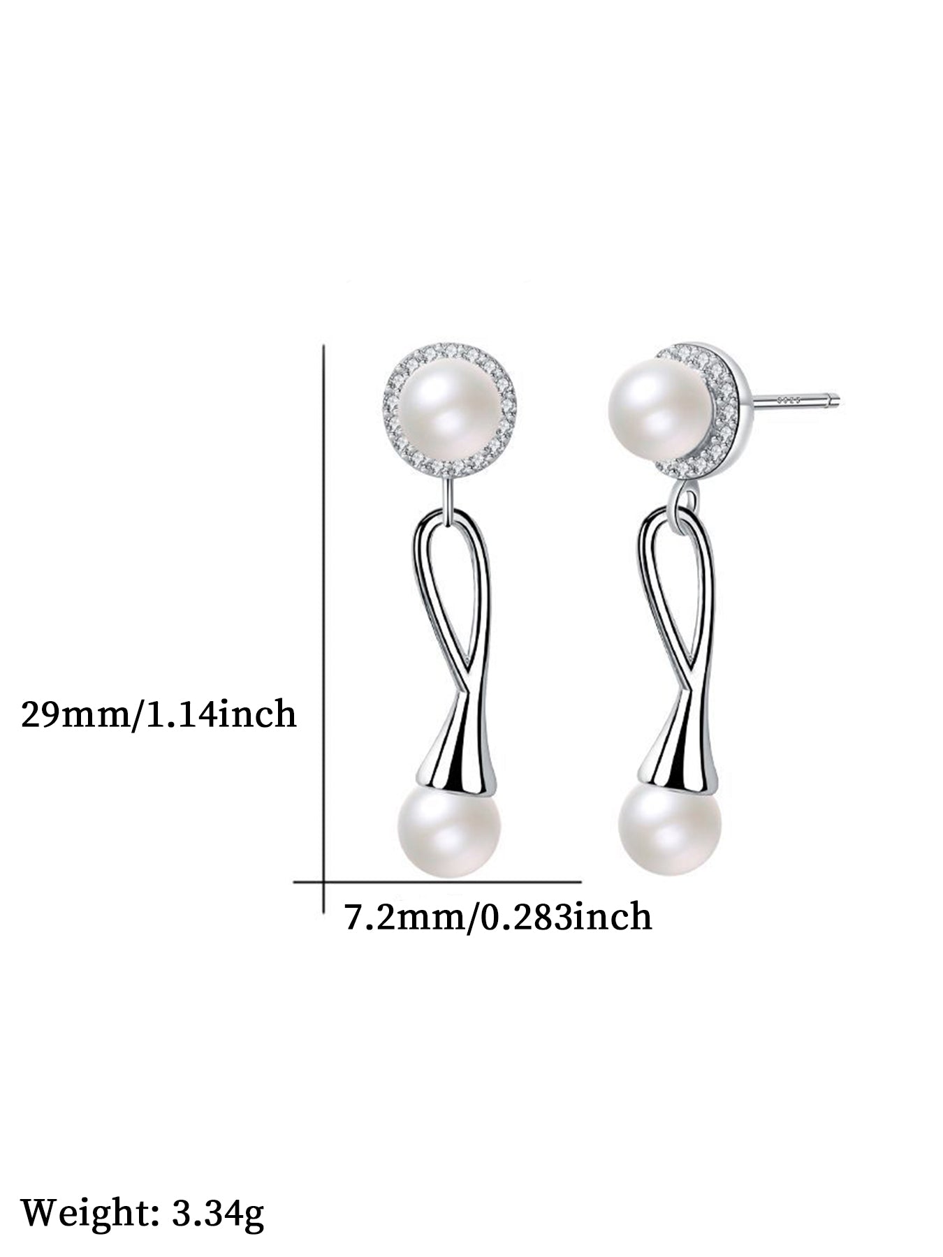 Pearl Stud Earrings, Fashionable Earrings for Women, Trendy All-match & Exquisite Jewelry for Birthday Gift