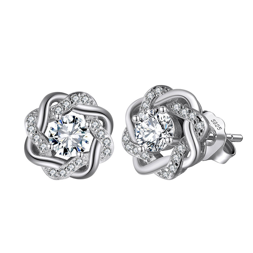 925 Sterling Silver Zircon Earrings