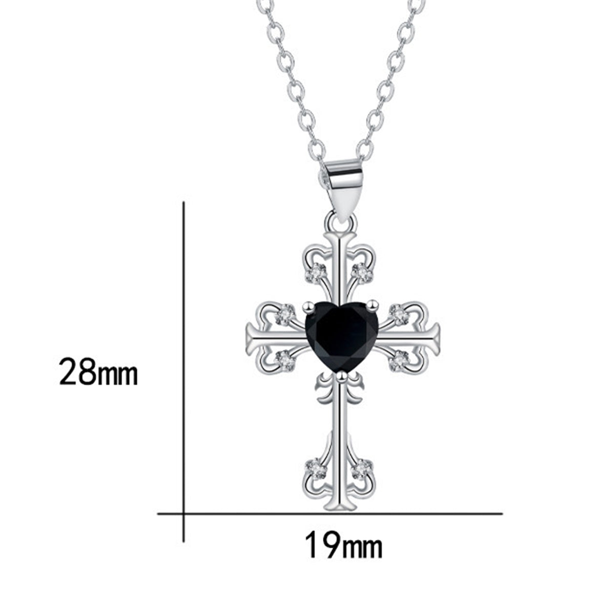 Copper With Silver Plated Cross Pendant Necklace