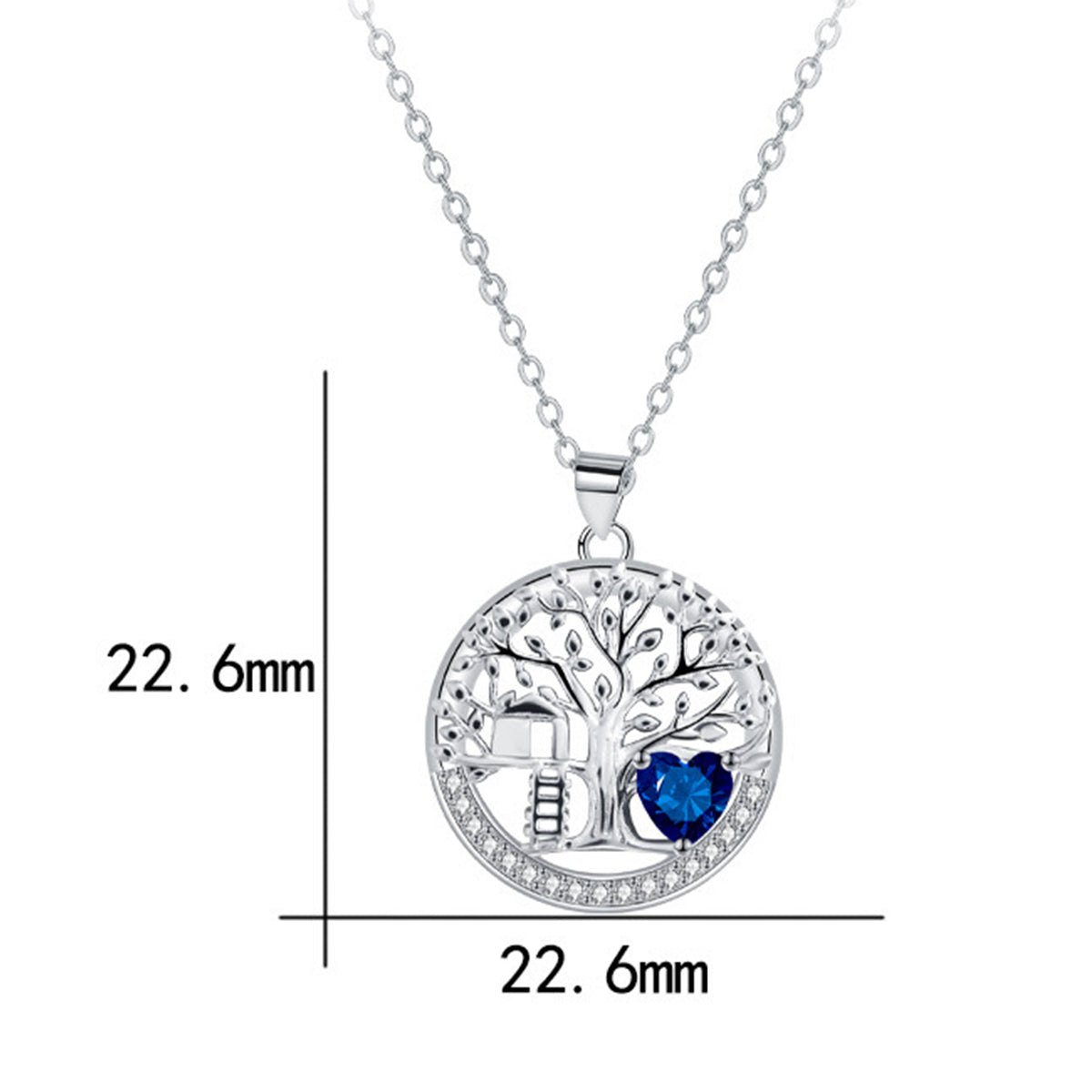 Copper With Silver Plated Tree of Life Pendant Necklace