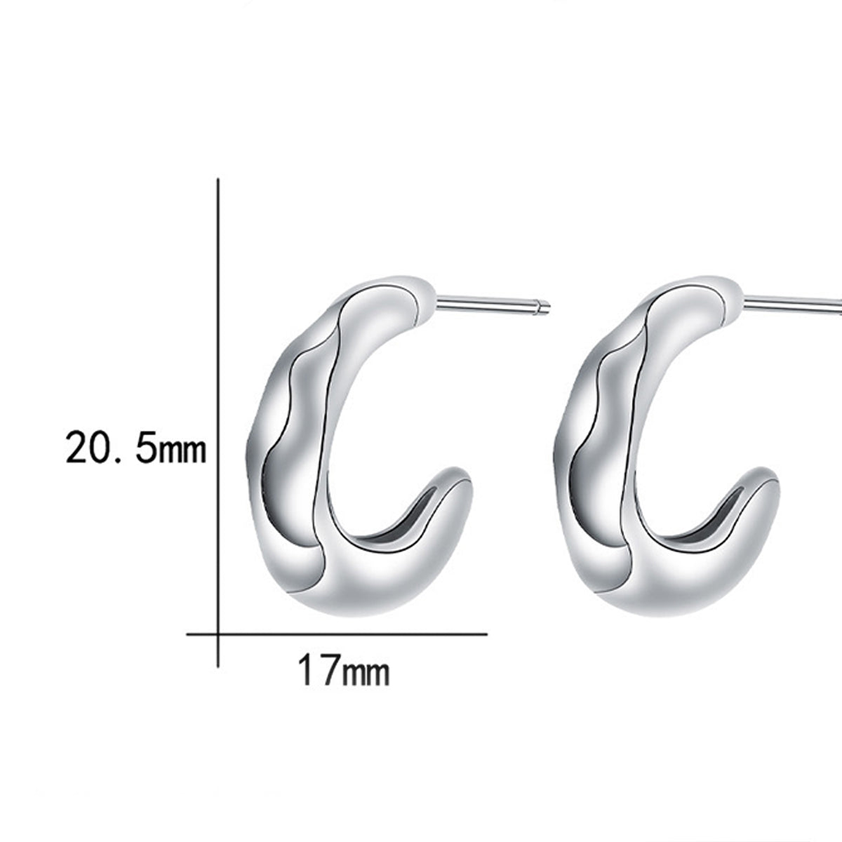 Copper With Silver Plated Fashion Jewelry Earrings