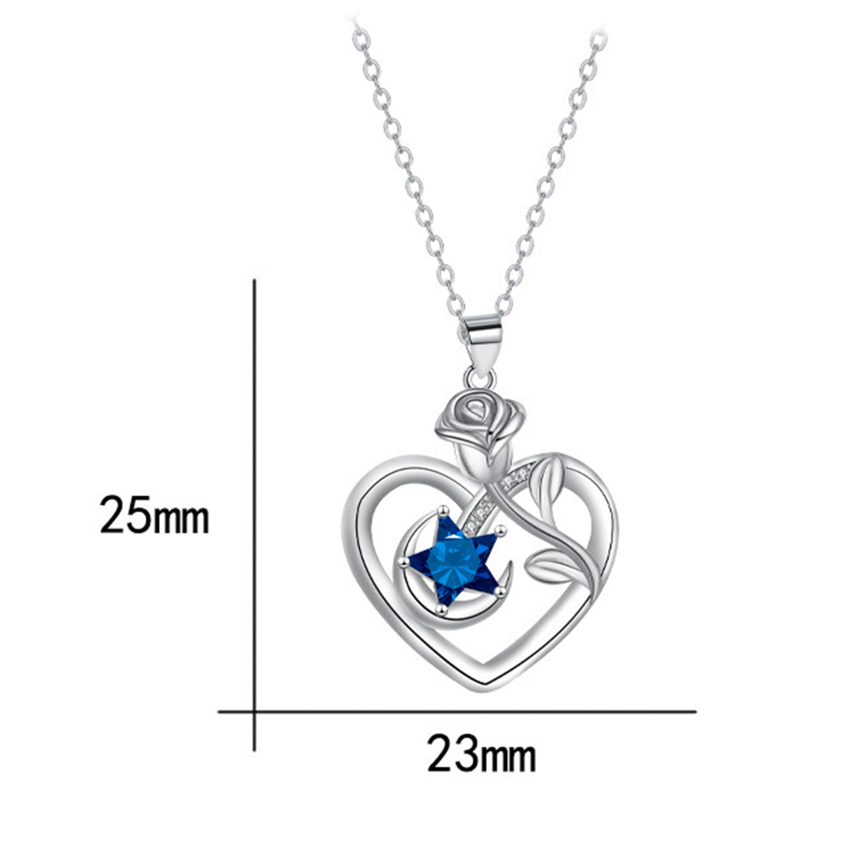 Copper With Silver Plated Heart Pendant Necklace