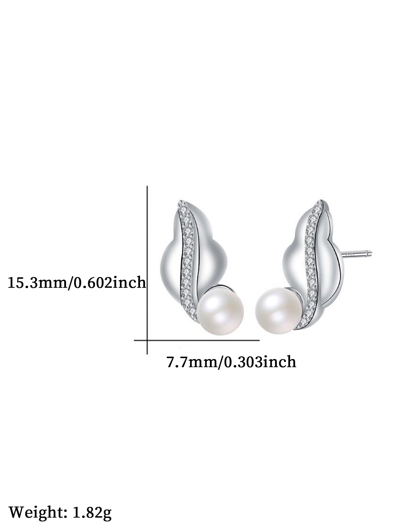 Freshwater Stud Earrings, Fashionable Earrings for Women, Trendy All-match & Exquisite Jewelry for Birthday Gift