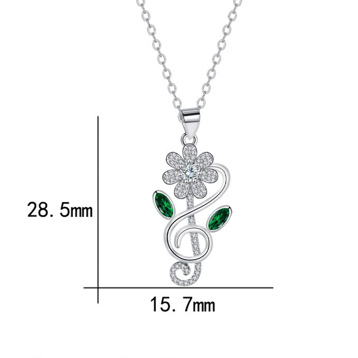 Copper With Silver Plated Sunflower Pendant Necklace