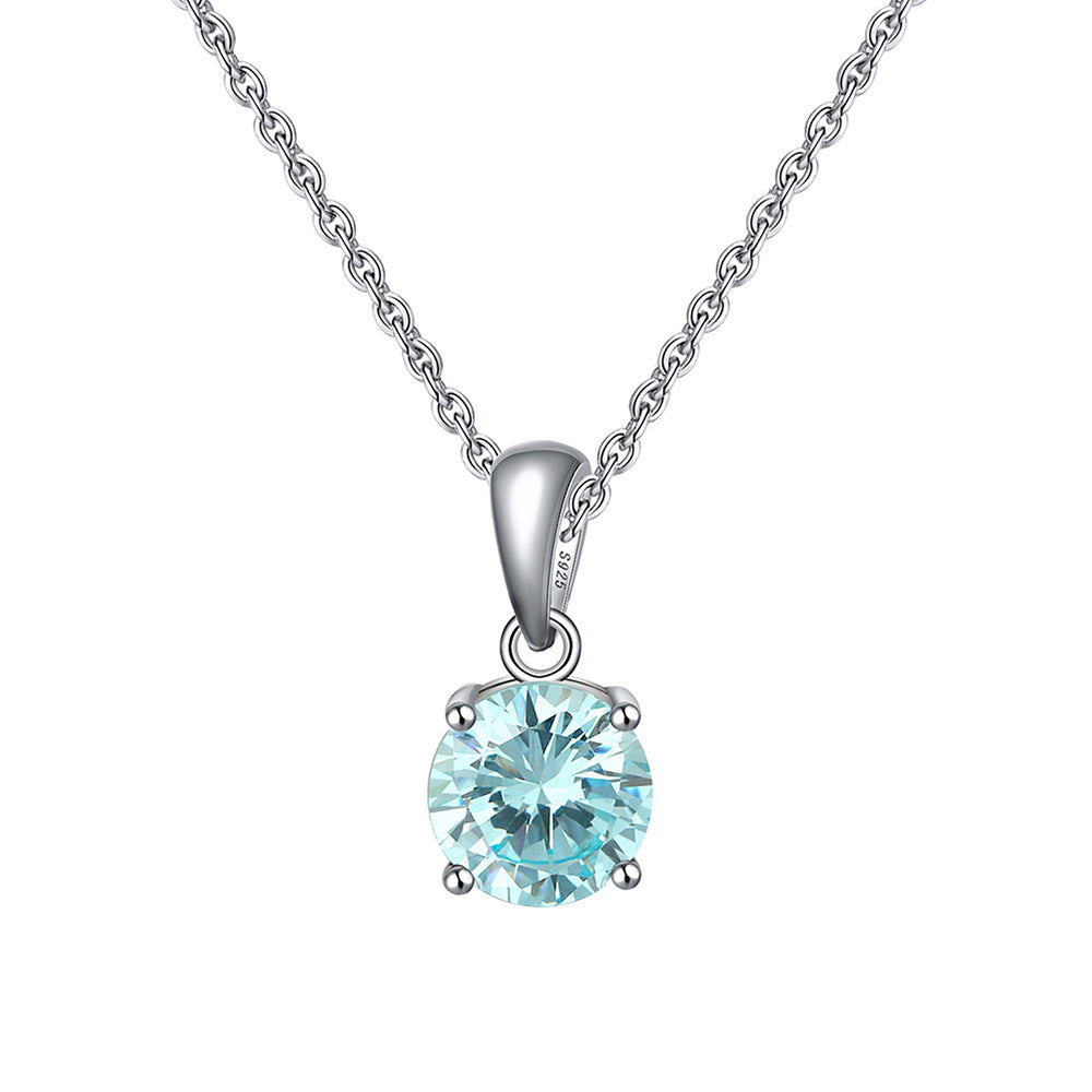 925 Sterling Silver Birthstone Necklace