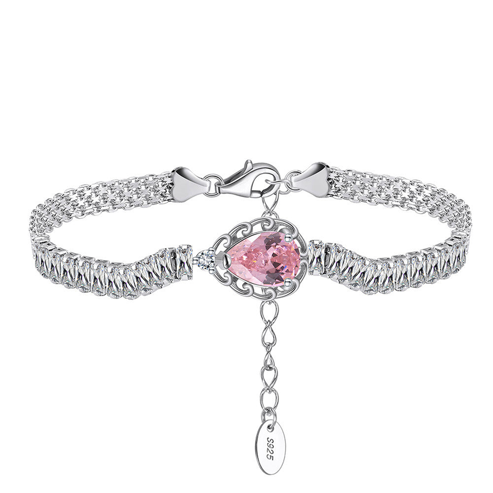 925 Sterling Silver Zircon Bracelet