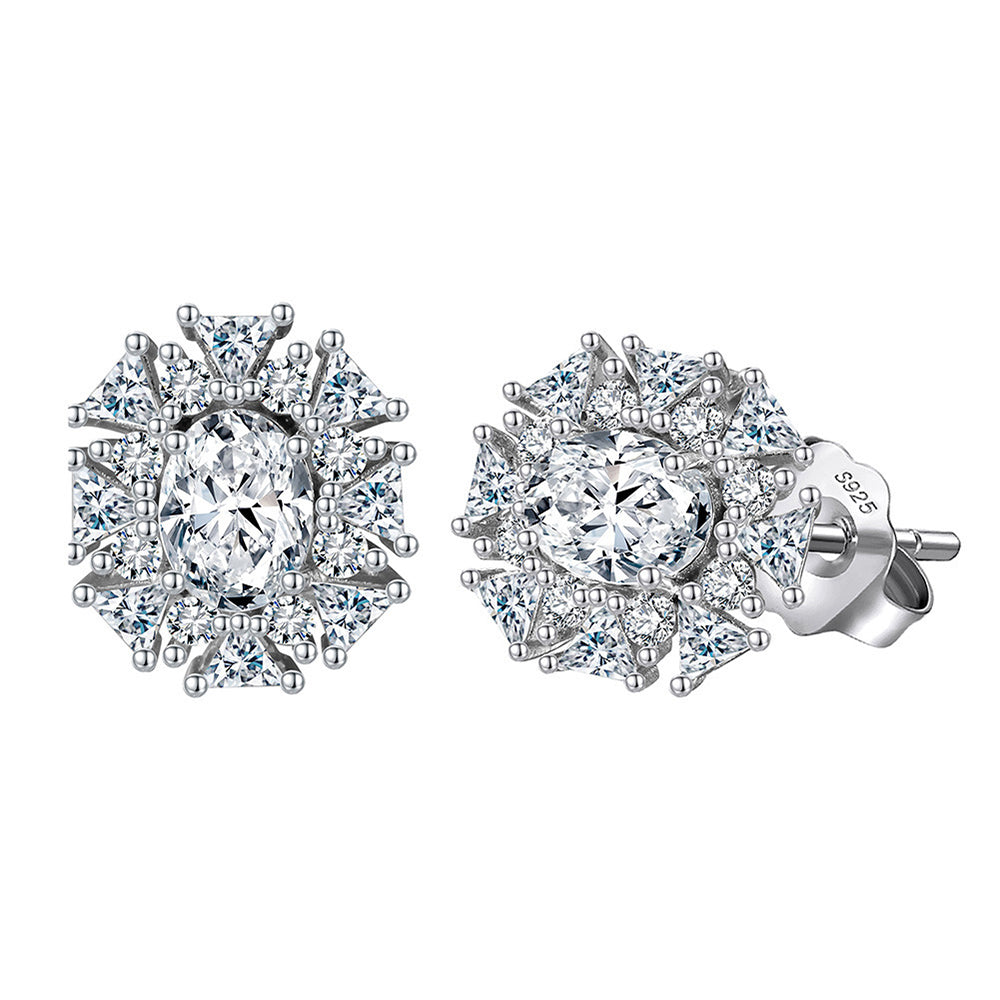 925 Sterling Silver Zircon Earrings