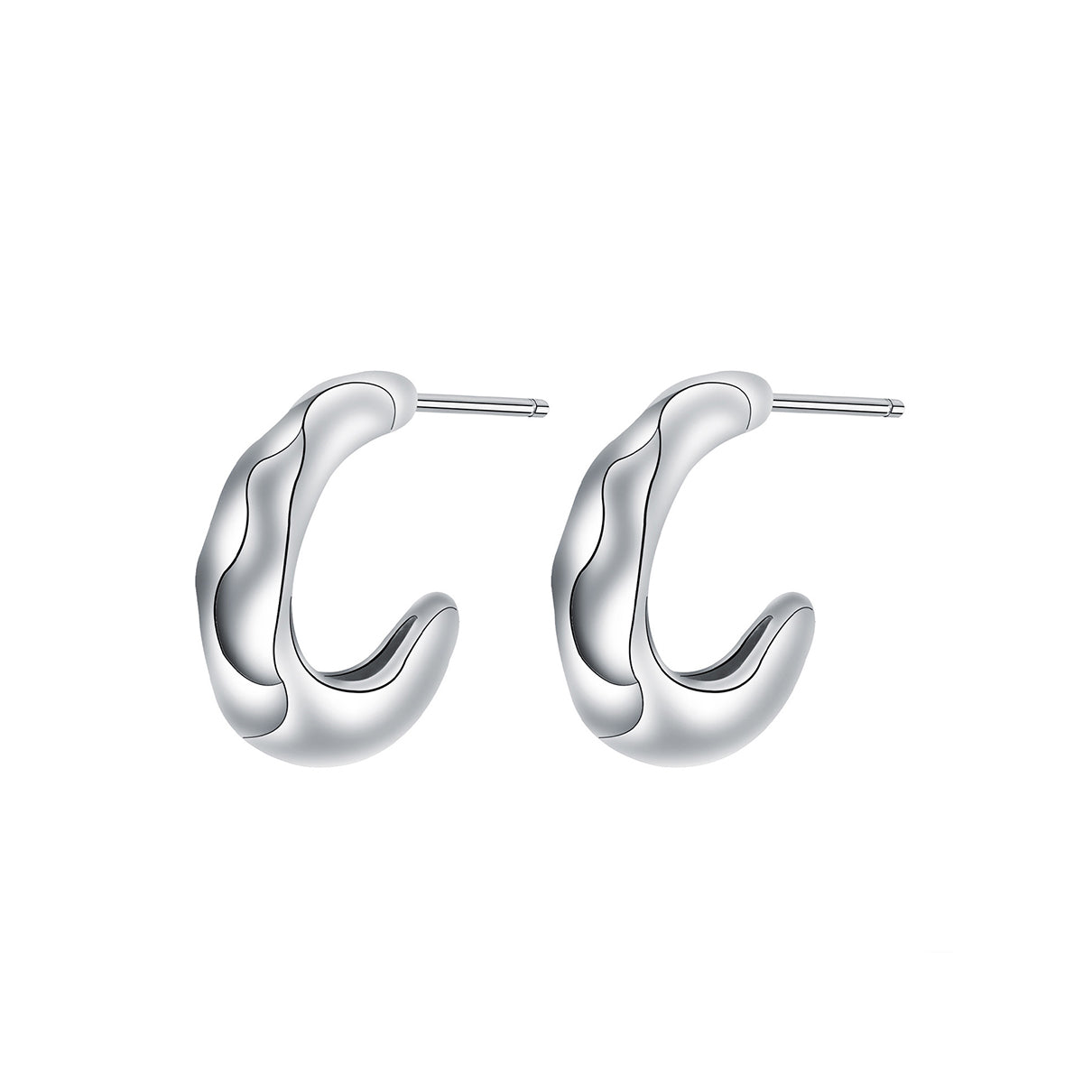 Copper With Silver Plated Fashion Jewelry Earrings