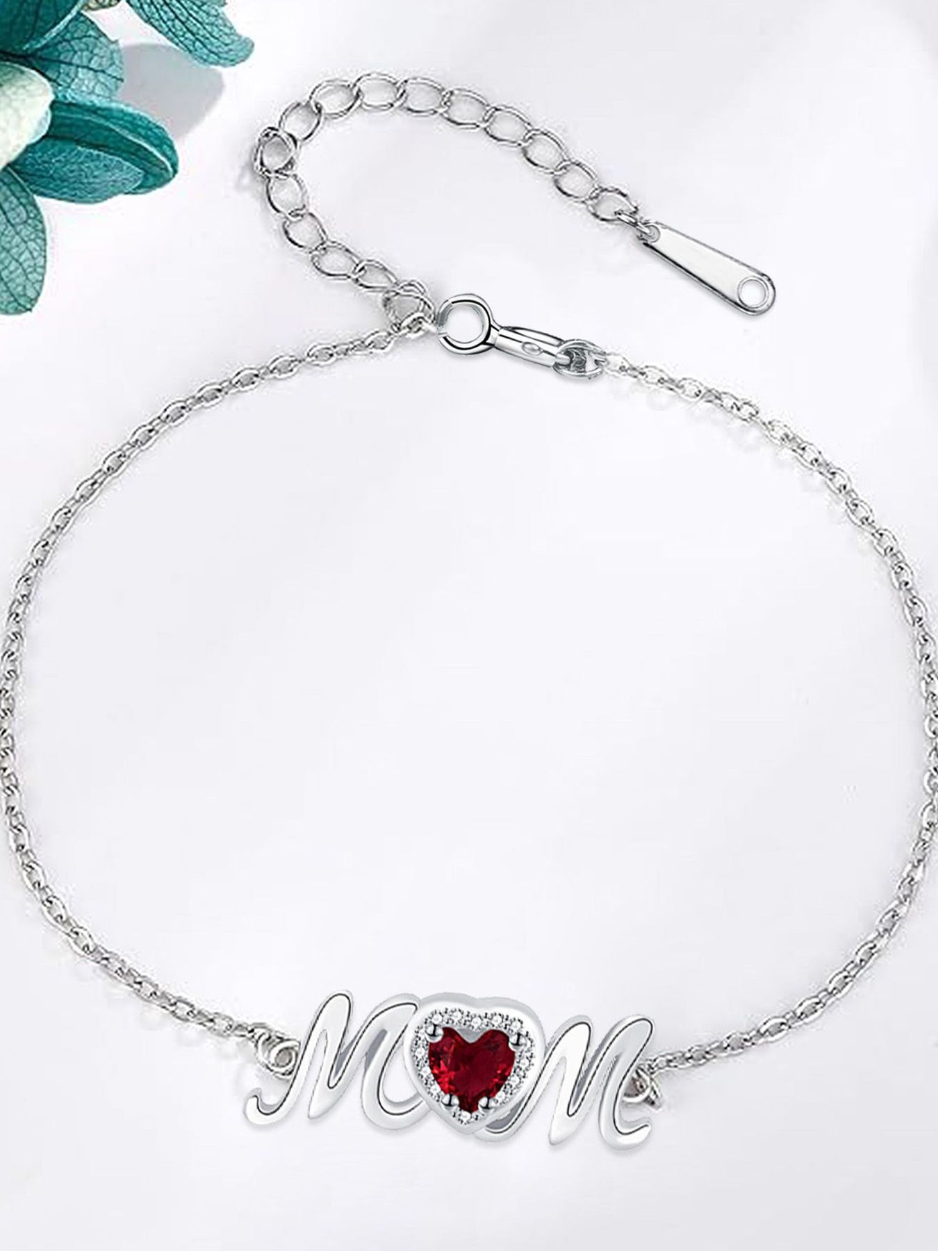 Mom Letter Design Bracelet, Fashionable Rhinestone Decor Bracelet for Women & Girls, Trendy All-match & Exquisite Jewelry for Birthday Gift